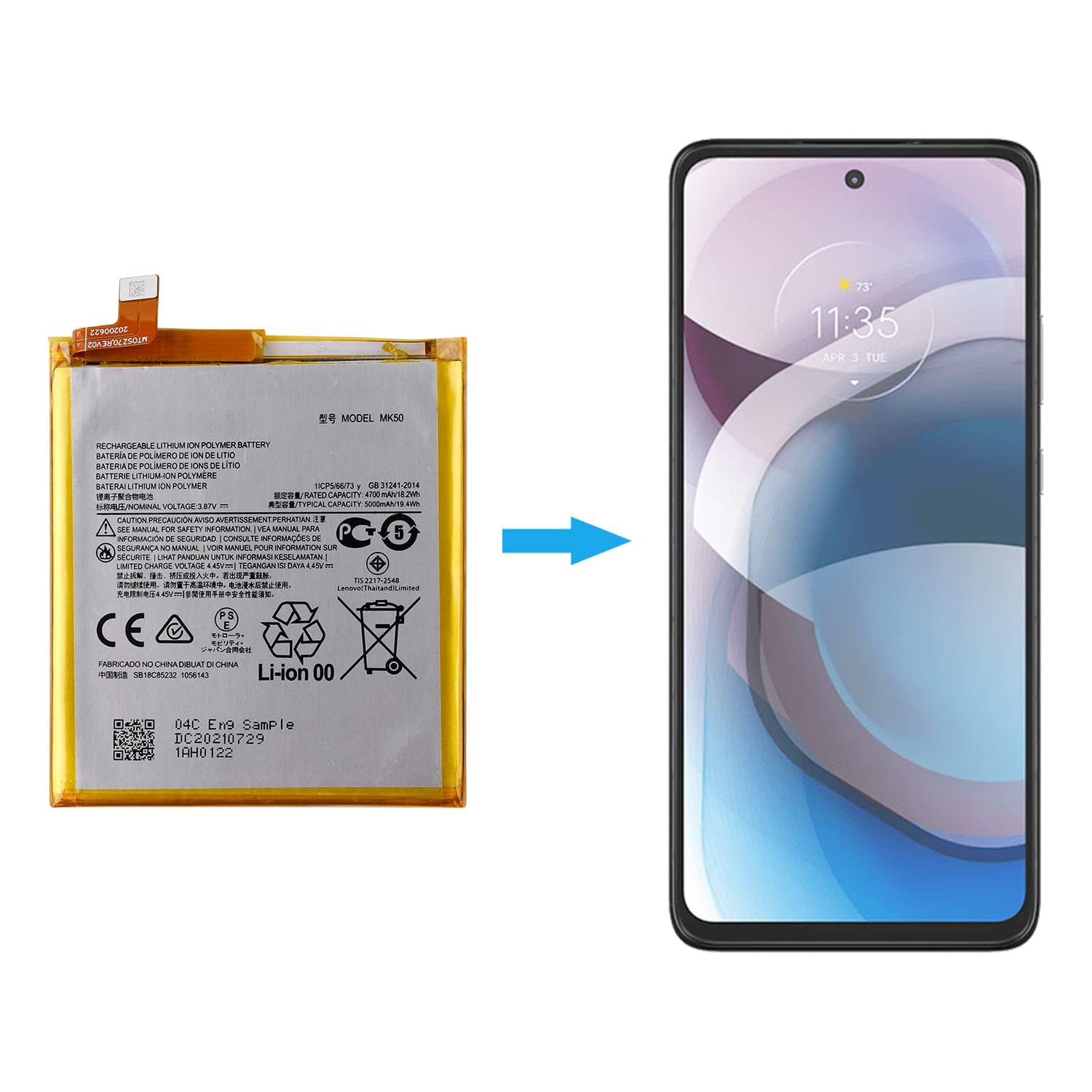 Amazon.com: Duotipa Battery MK50 Compatible with Motorola Moto One